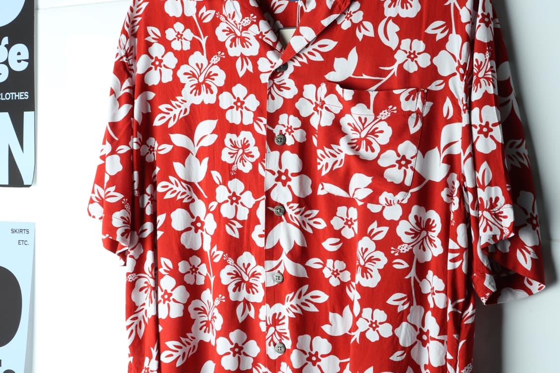 (L-XL) 브랜드빈티지 반팔셔츠 남방 USA 하와이안 레드-H33118 상품이미지5