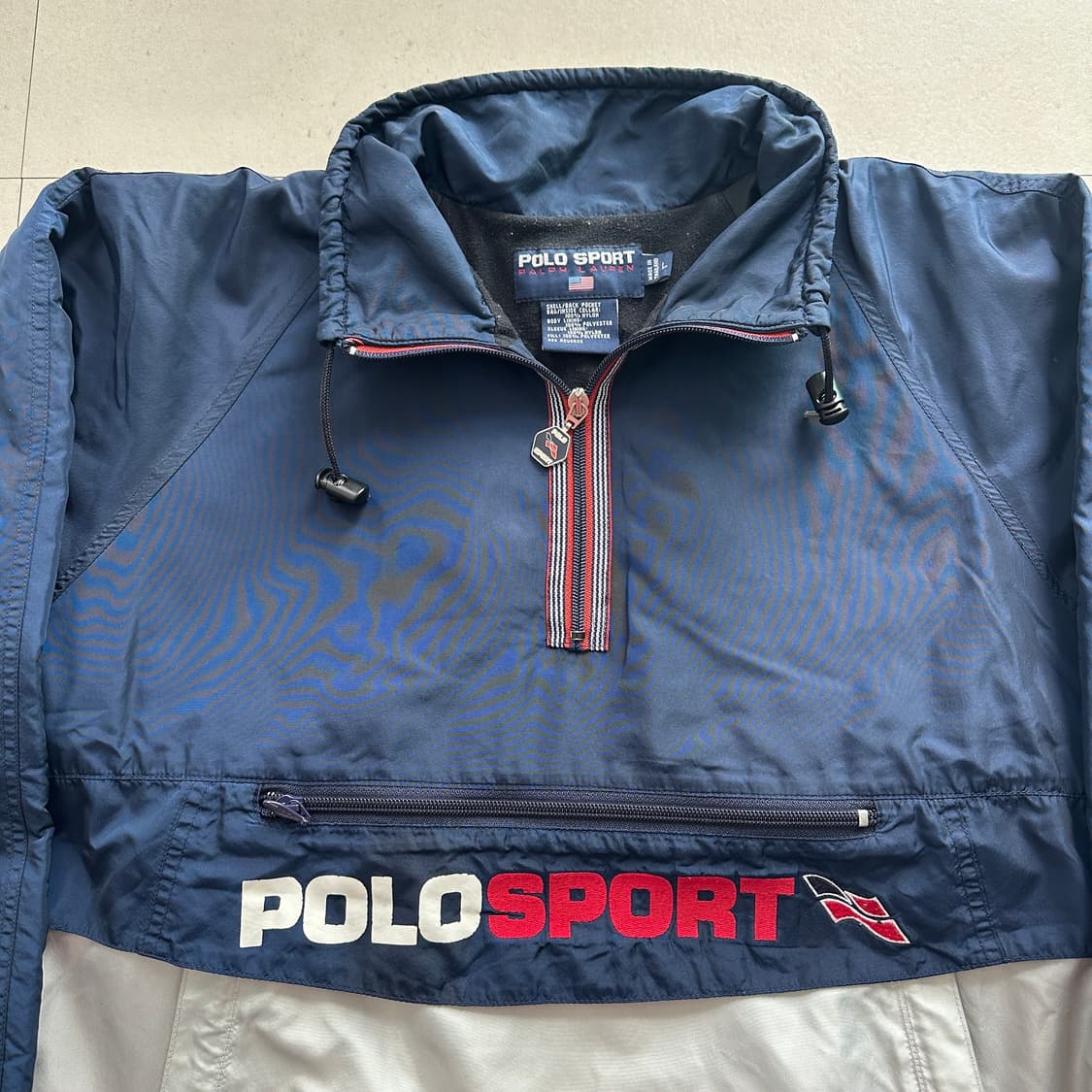 90s 폴로 스포츠 빈티지 아노락 플리스 안감 바람막이 L 상품이미지2