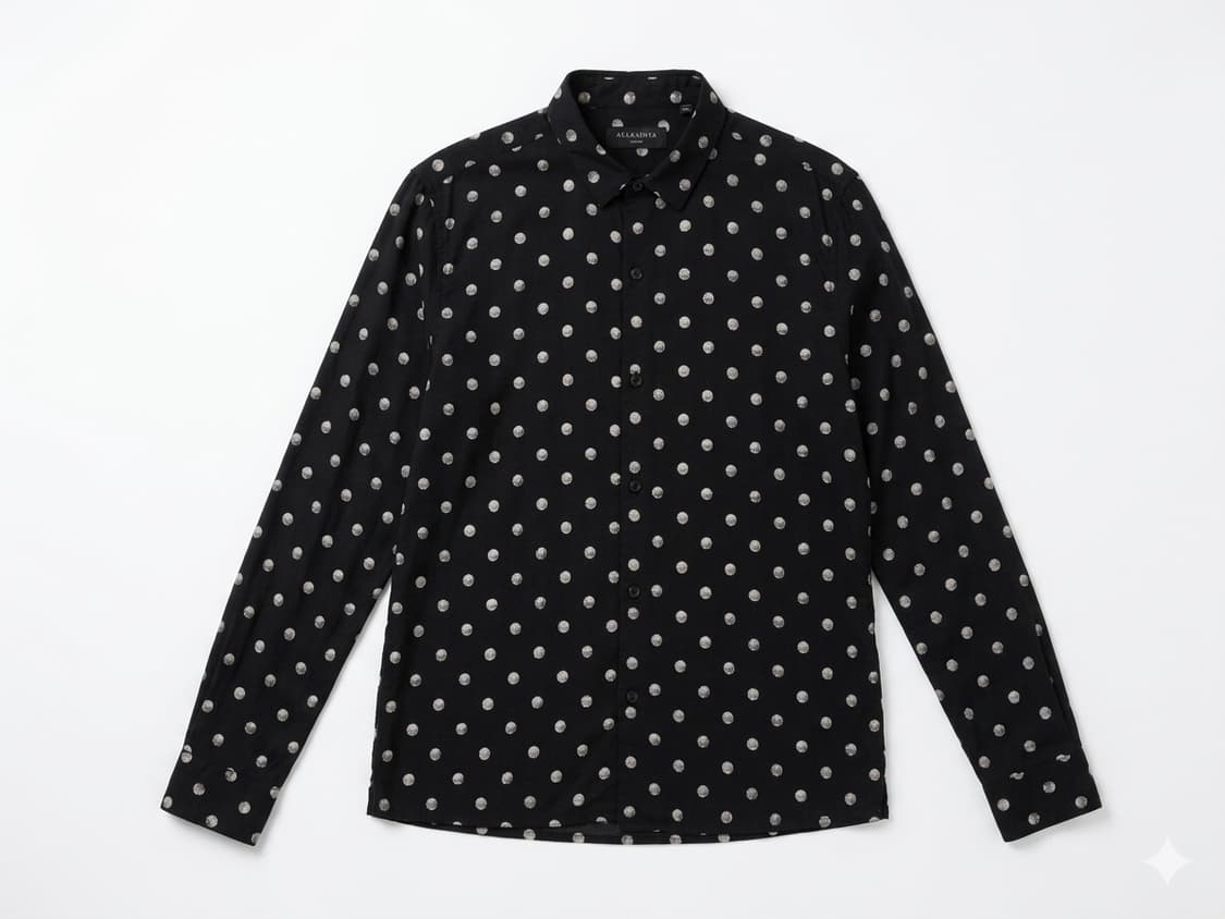 ALLSAINTS(올세인츠) 도트패턴  레이온 셔츠입니다.  상품이미지1