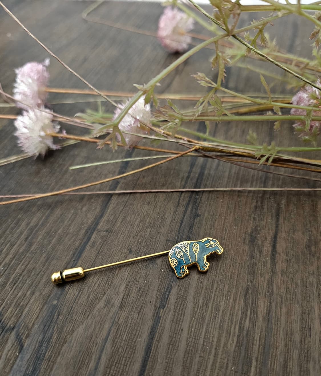 터키쉬블루 에스닉 베어 부토니에핀 상품이미지2