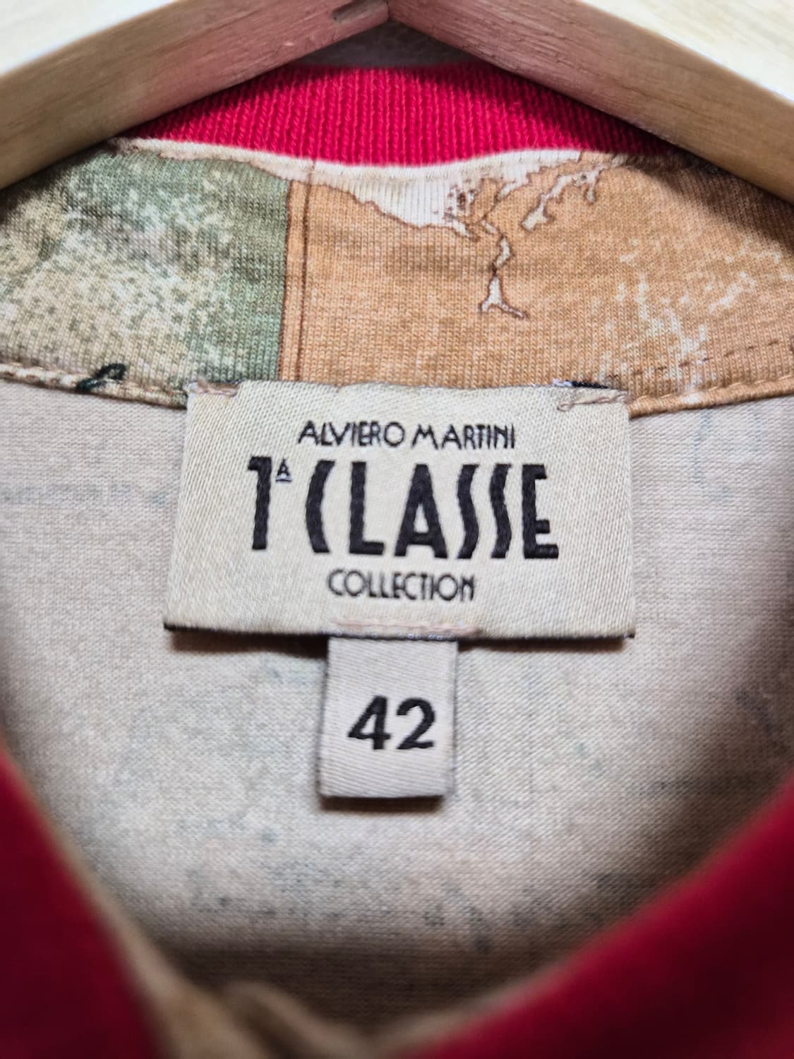 알비에로마티니 시그니쳐 지도 반팔 티셔츠 42사이즈 - T87 상품이미지4