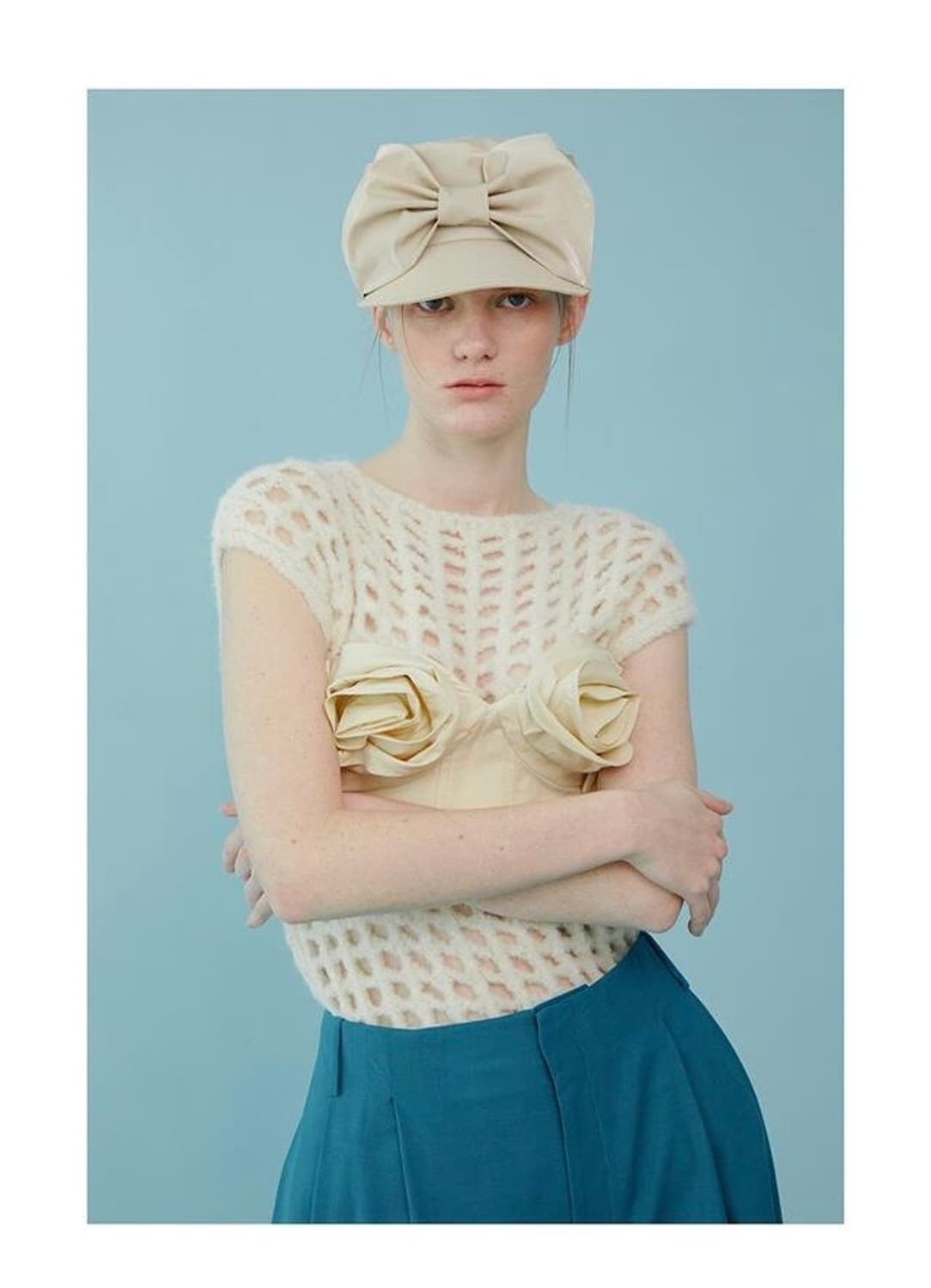 어썸니즈) BELLBOY CAP RIBBON BEIGE 상품이미지9