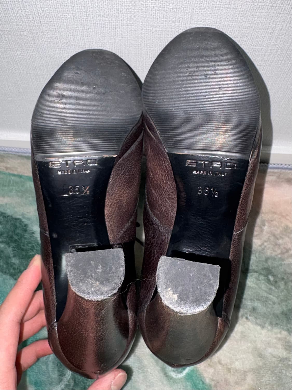 에트로 레이스업 레더 부츠 상품이미지6