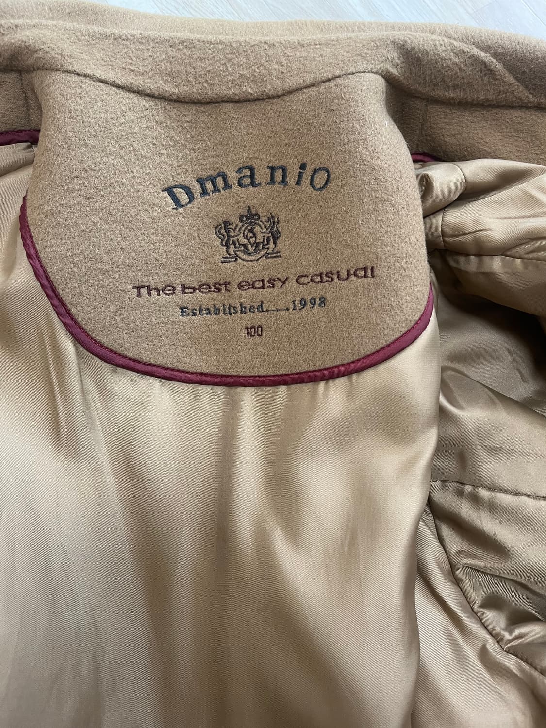 빈티지 울 블루종 자켓 베이지 L 상품이미지4