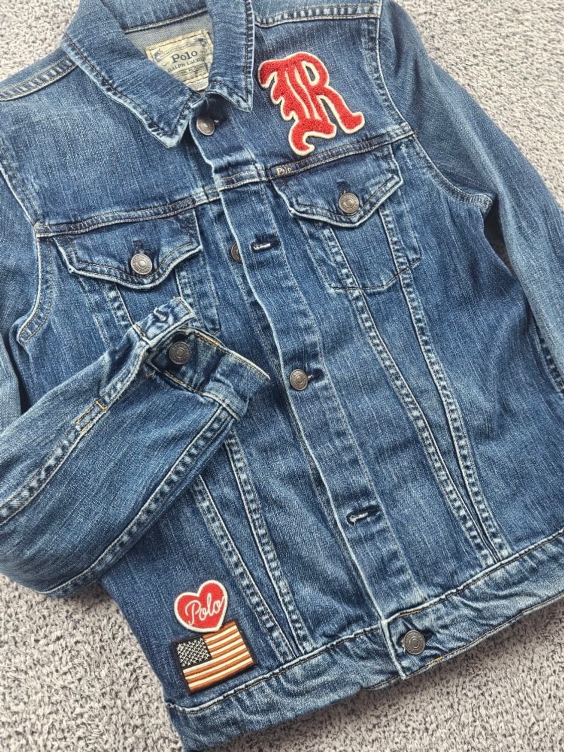 폴로랄프로렌 패치 포인트 데님 자켓 (14SIZE XS~S )/ 9425 상품이미지6