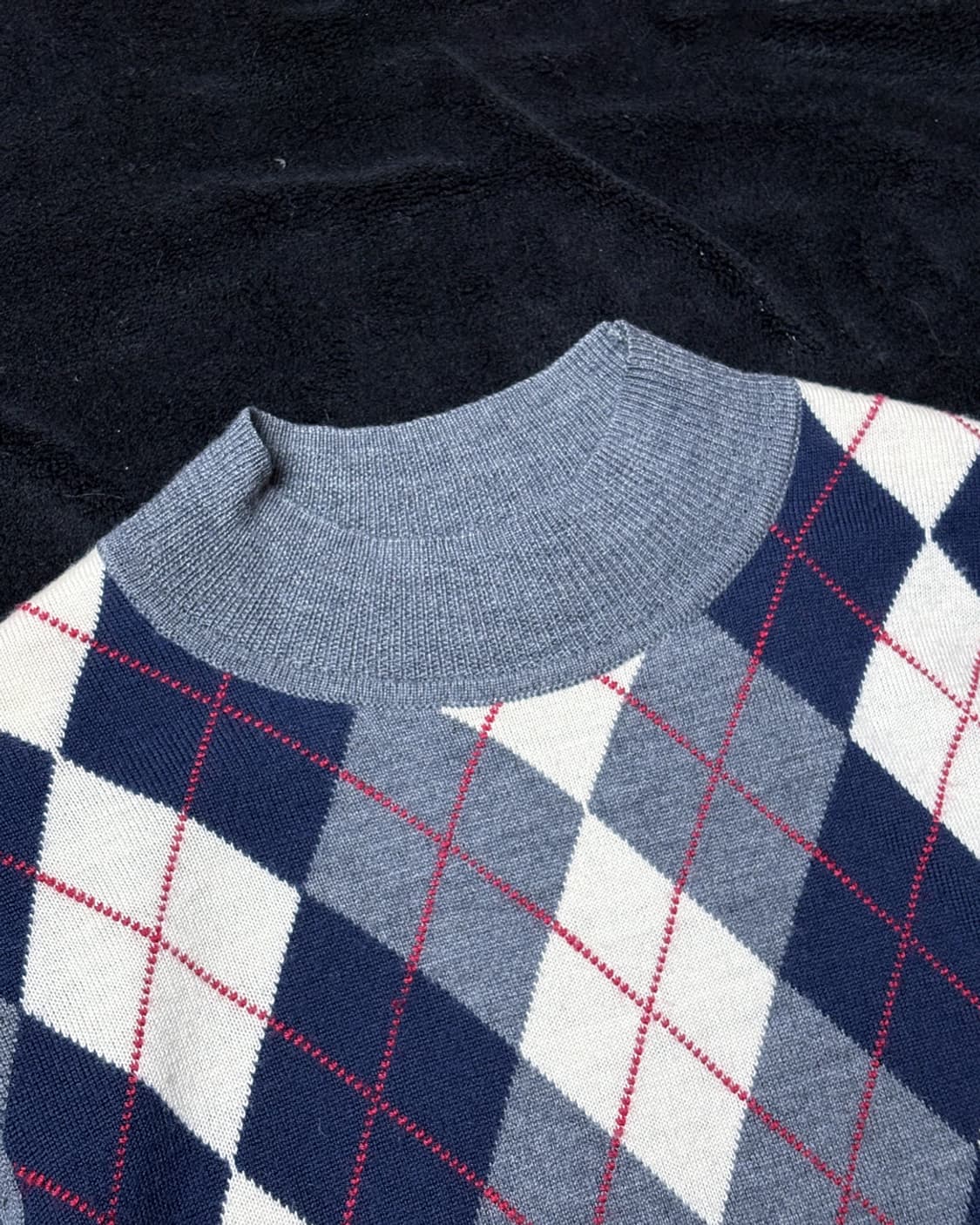 일본빈티지 아가일 니트 상품이미지2