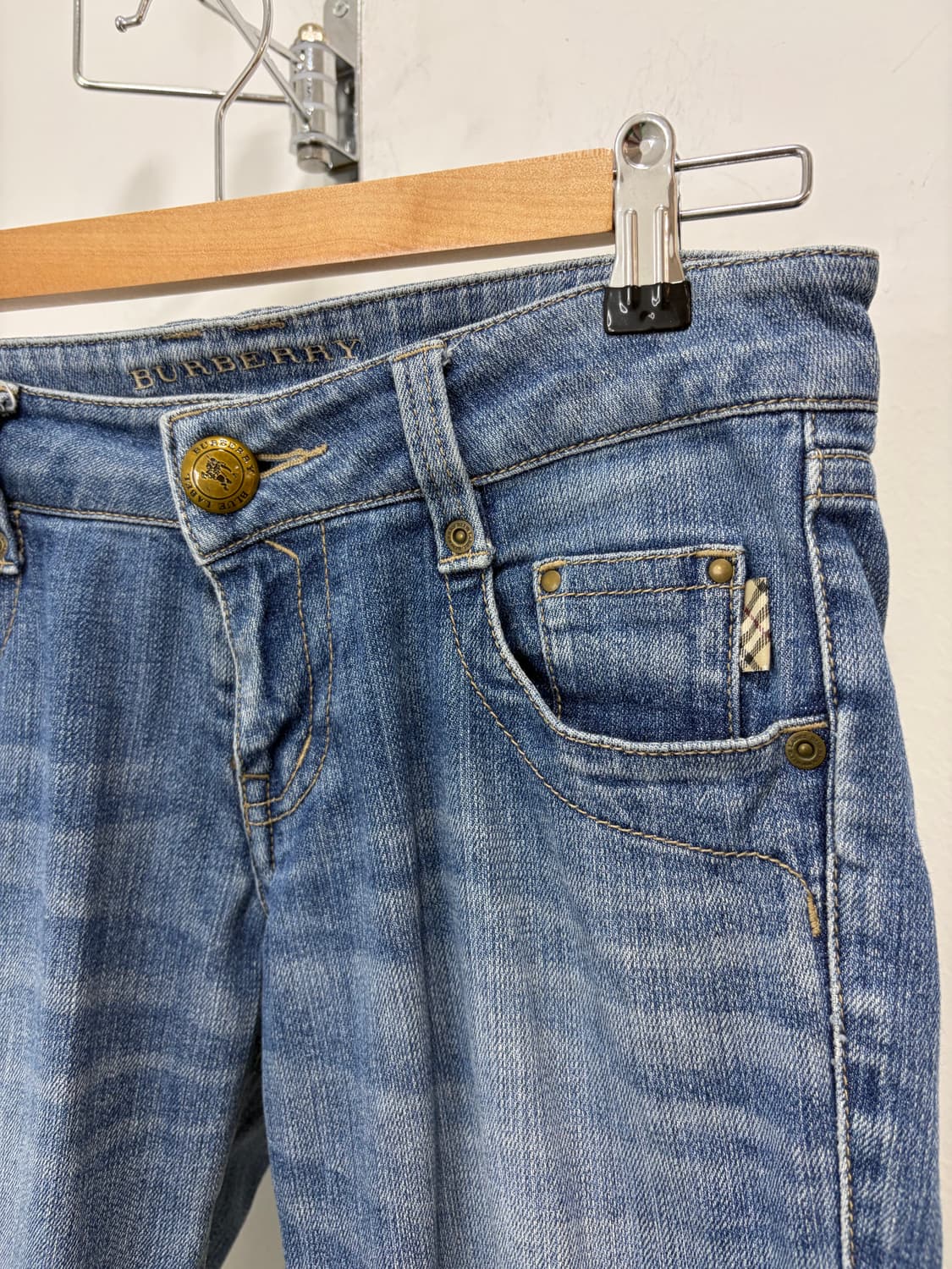 버버리 노바체크 데님 카프리 팬츠 바지 상품이미지6