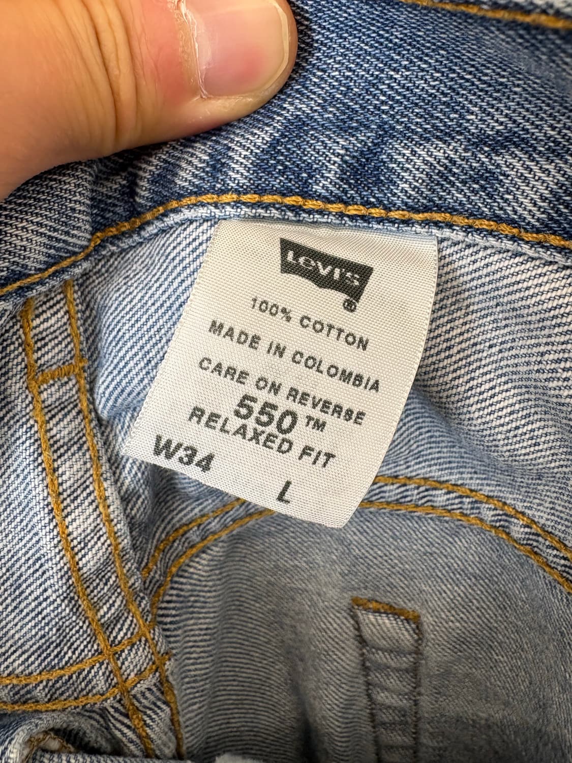 리바이스 550 빈티지 데님 하프 반바지 상품이미지7