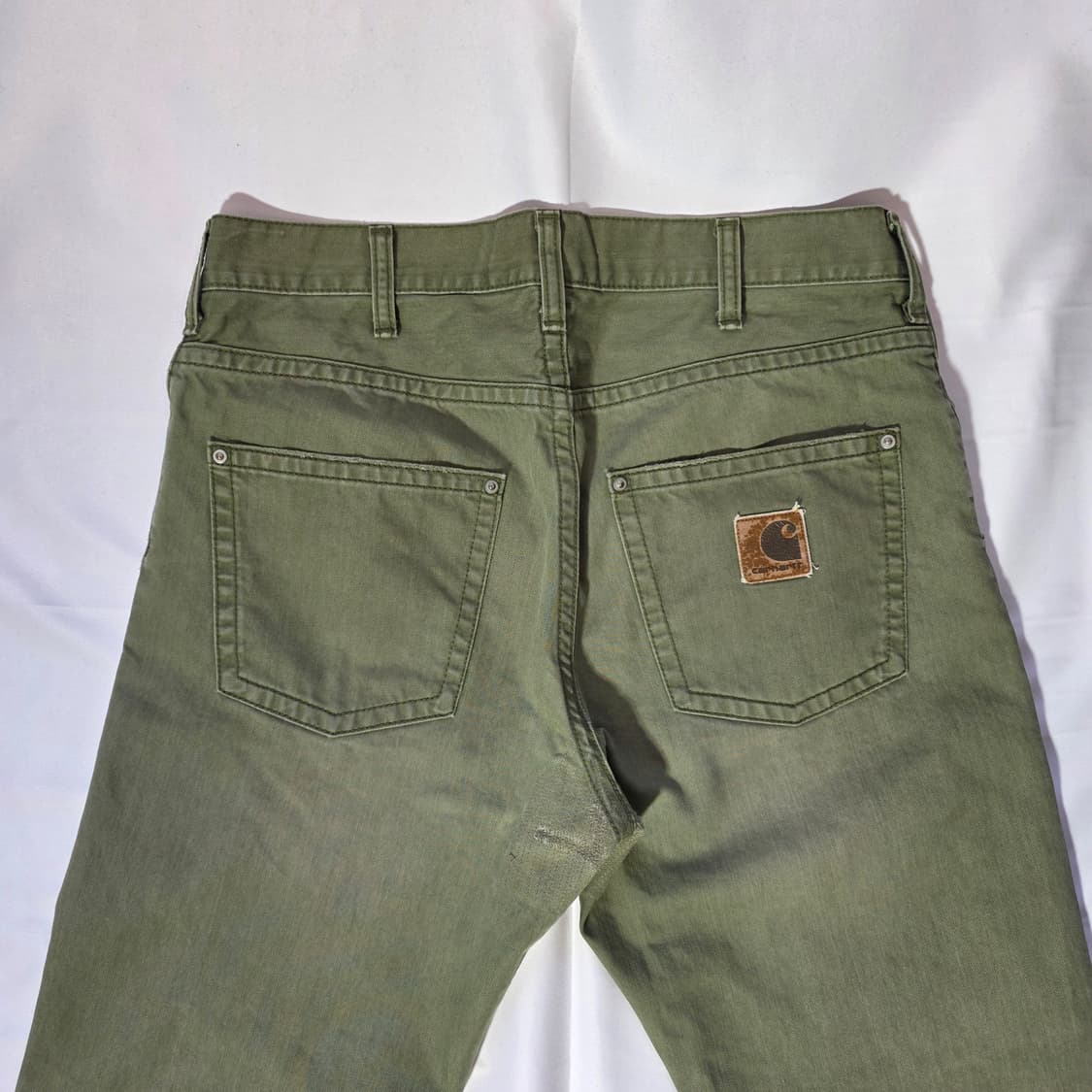 [32X32]칼하트 올리브 슬림 팬츠 상품이미지6