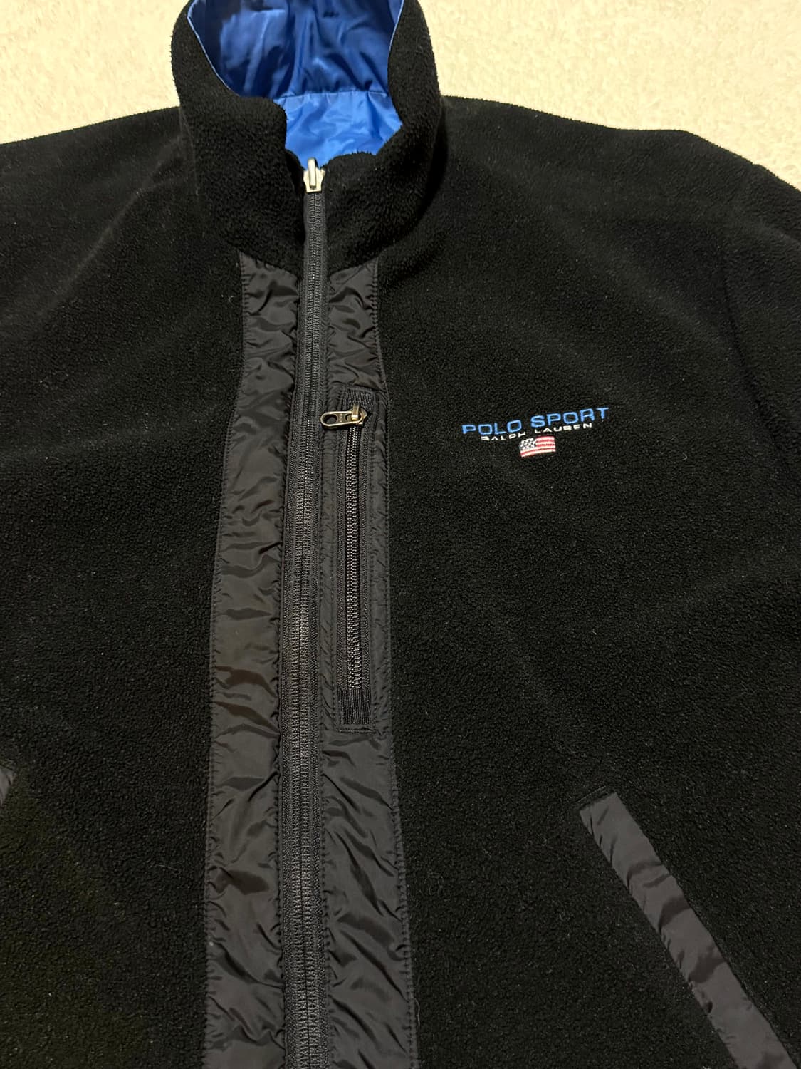 Polo Sport 폴로 스포츠 90s 블랙 플리스 양면 리버시블 자켓 상품이미지3