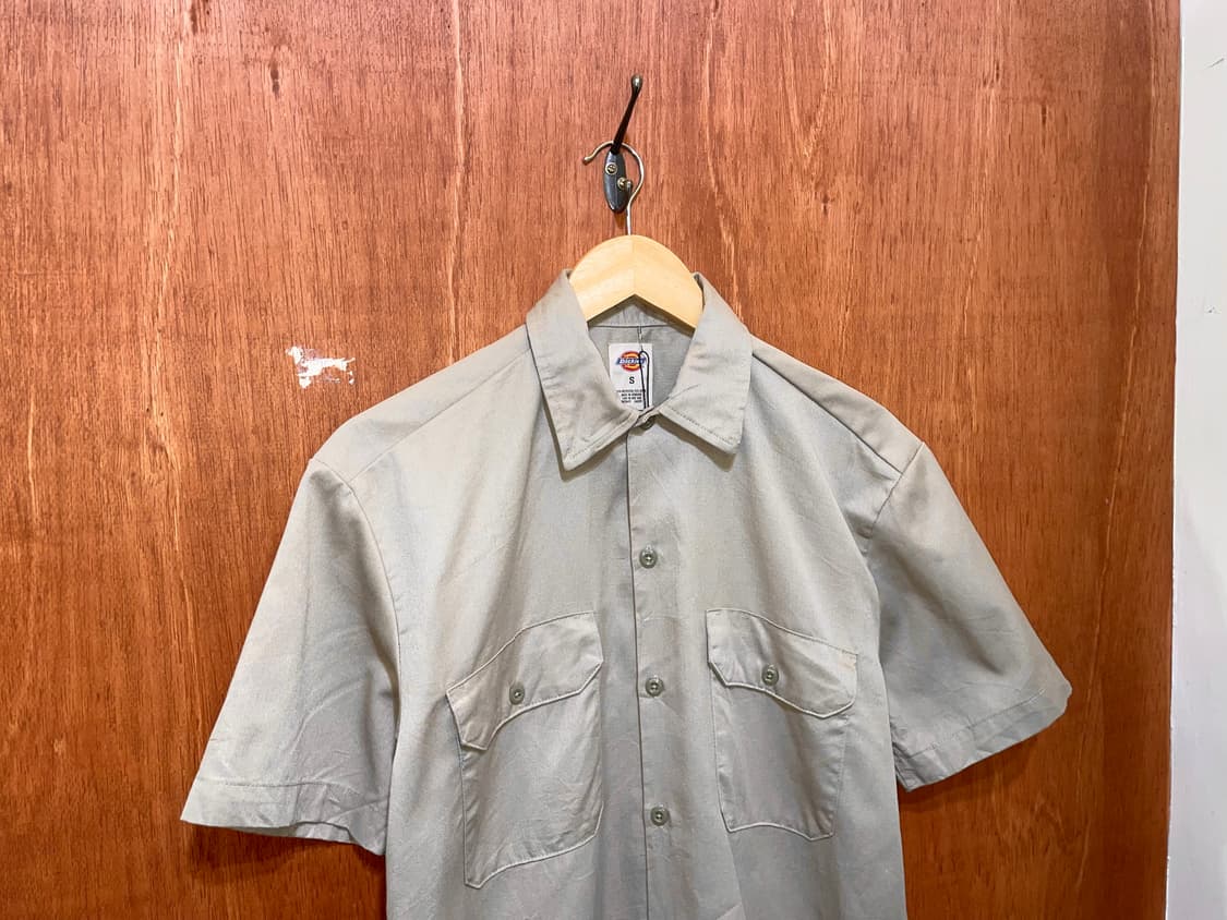 (S) Dickies 디키즈 반팔 워크 셔츠 베이지 상품이미지3