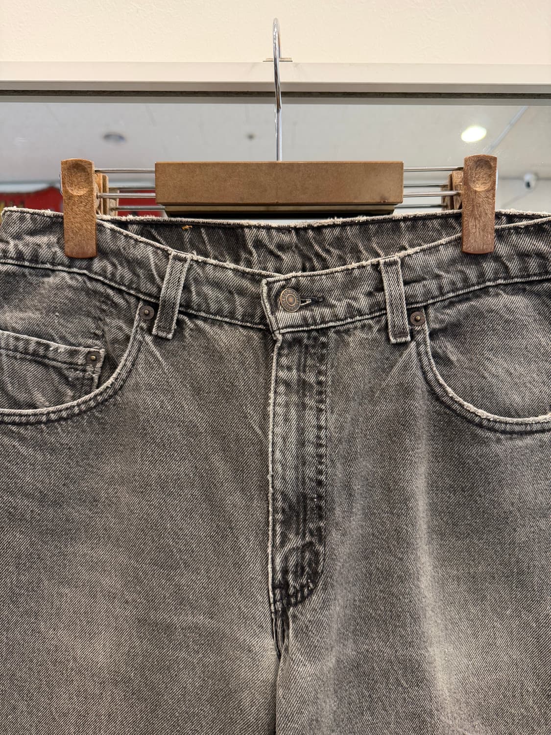 90s Levis 리바이스 560 흑청 컷오프 데님 쇼츠 (USA)) 상품이미지2