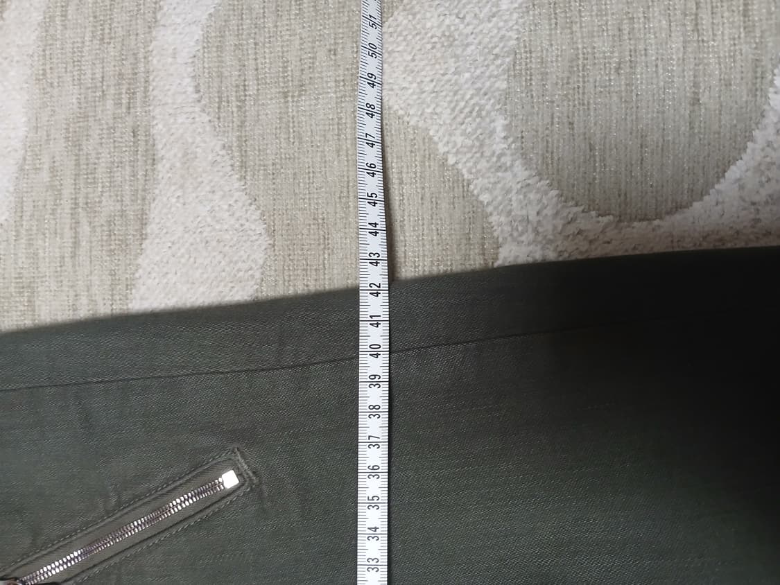 제이브랜드 지퍼 디테일 카키 스키니 바지  상품이미지8