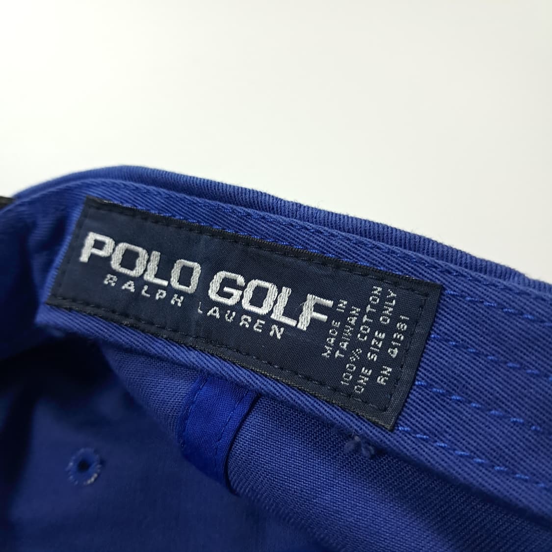 CK427 L 폴로 90s 대만판 블루 블랙 투톤 쉴드 로고 볼캡 모자 상품이미지9