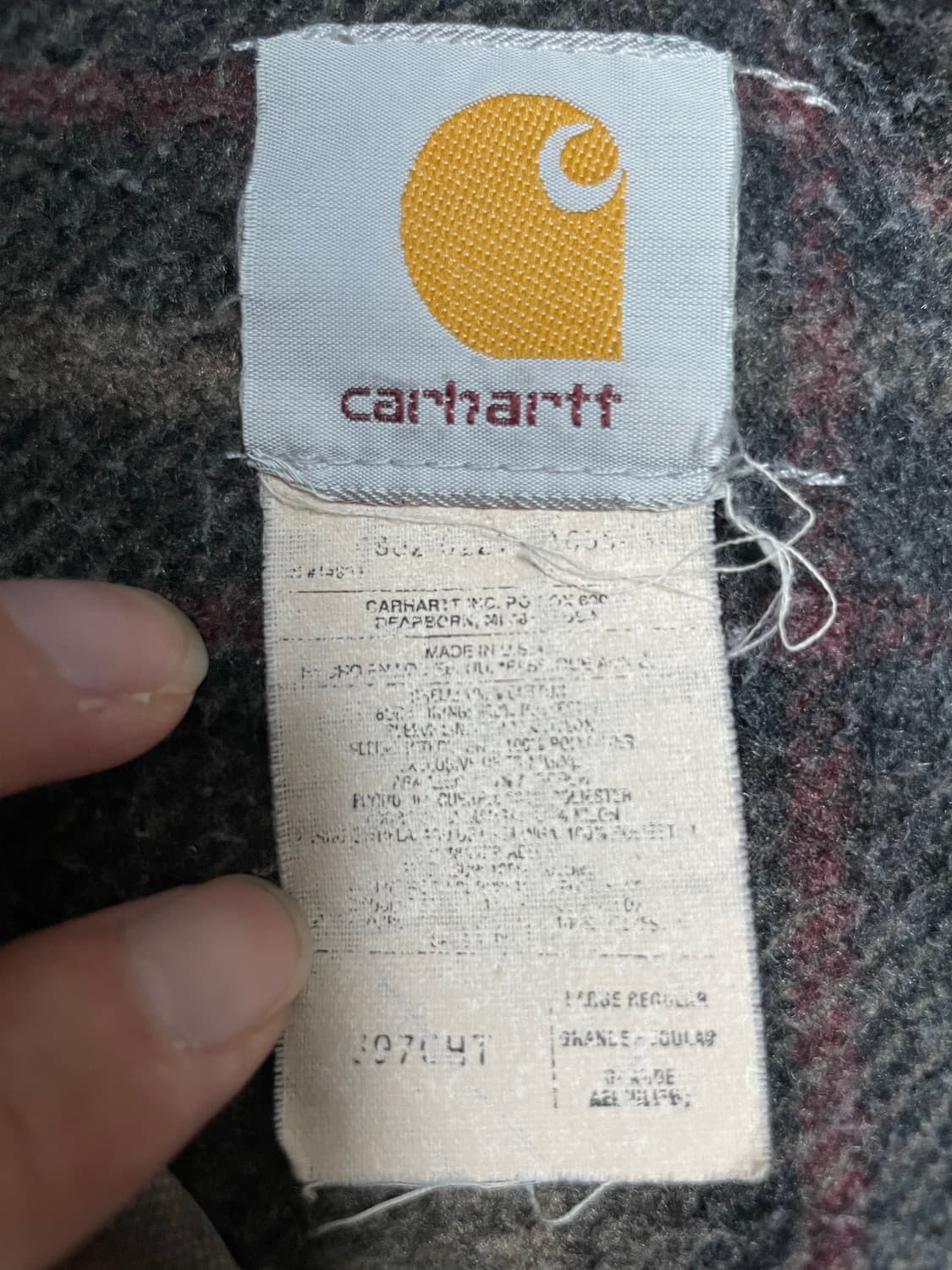 빈티지 USA 칼하트 j97 CHT 체스트넛 상품이미지7