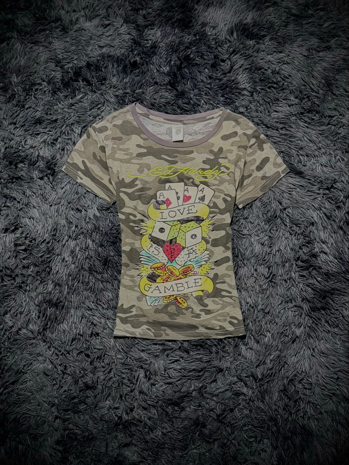 Ed Hardy 카모 타투 그래픽 반팔 티셔츠 상품이미지1