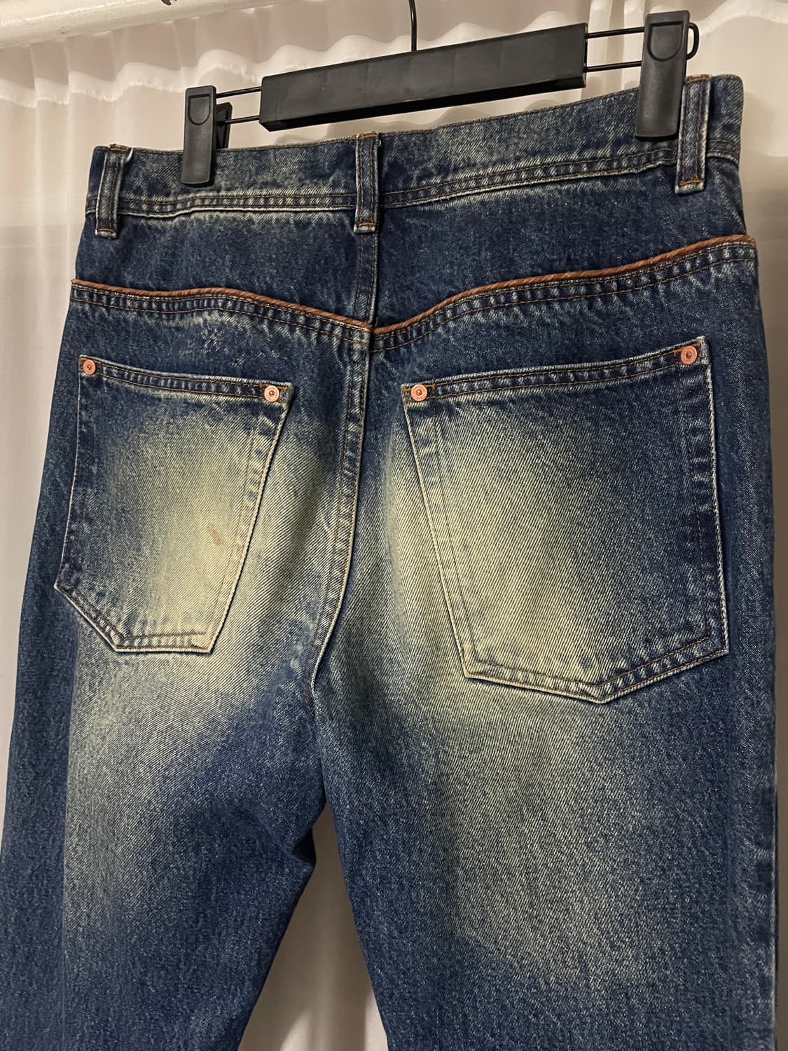 [28] 앤더슨벨 빈티지워시드 부츠컷 진 다크블루 상품이미지6