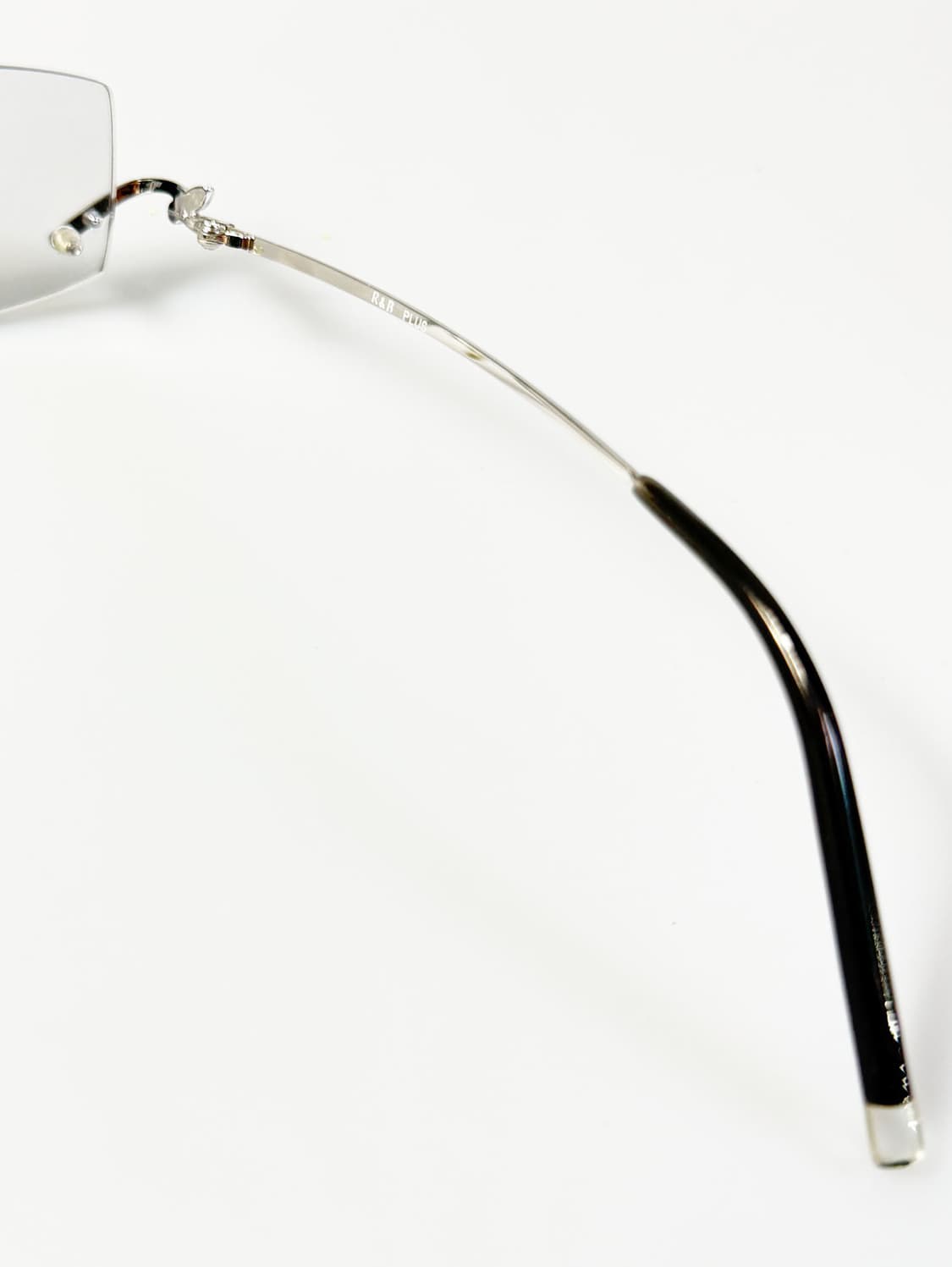 R&B EYEWEAR 실버 메탈 무테 스퀘어 프레임 빈티지 안경 상품이미지6