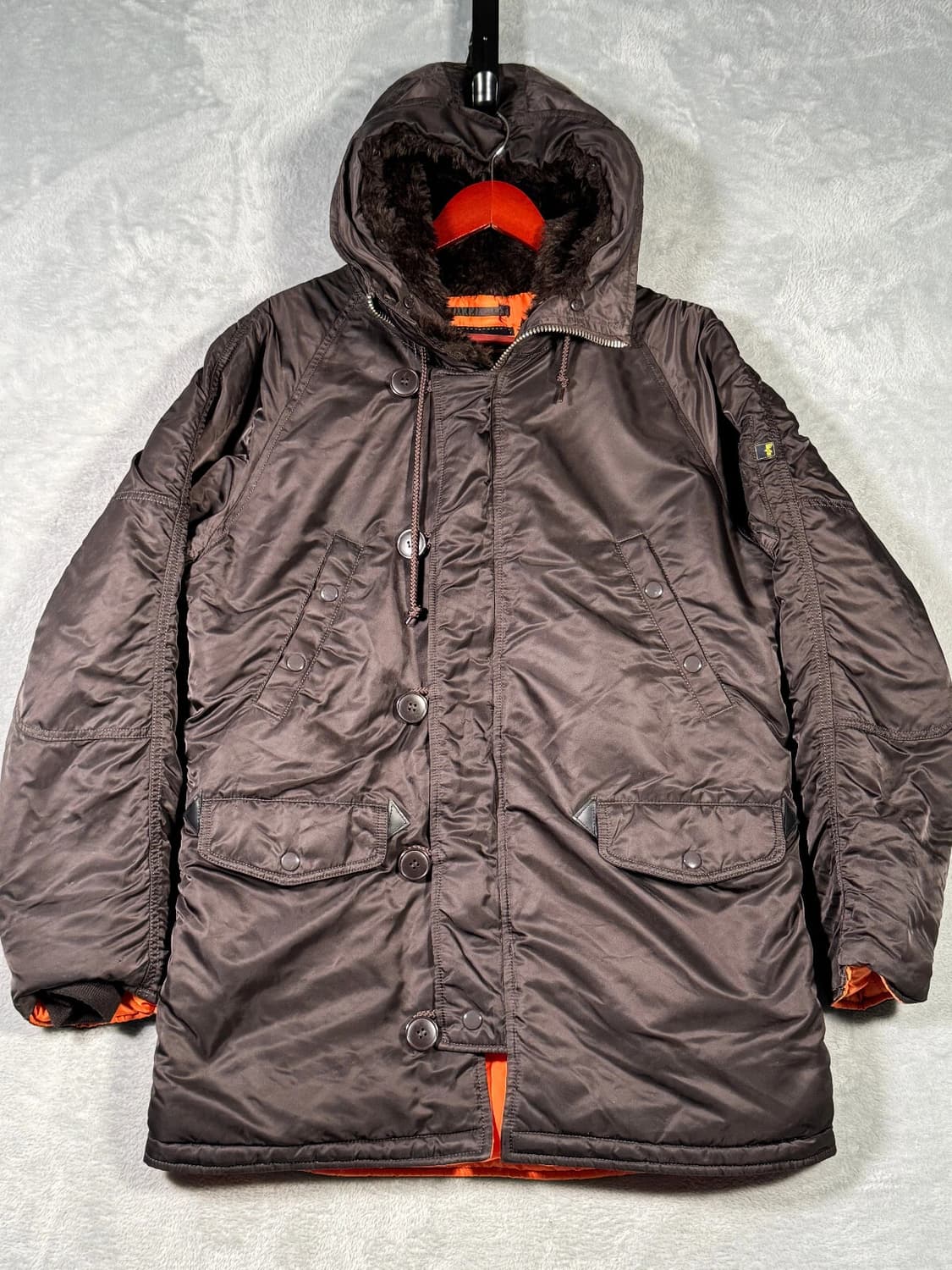 00s 알파 인더스트리 N-3B 파카 다크 브라운 상품이미지1