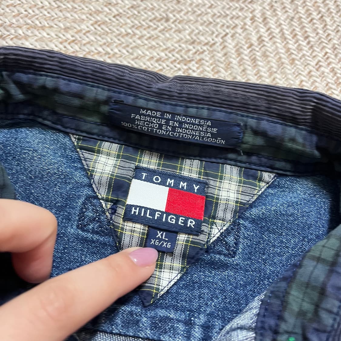 [정품] 타미 진청 중간로고 포켓 셔츠 [ XL ] 상품이미지5