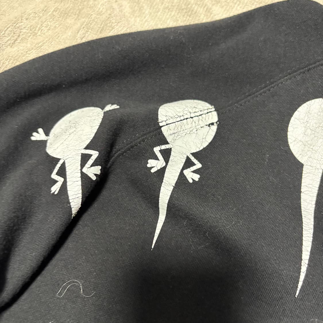 빈티지 블랙 스웻 스트릿 트랙탑 2XL 상품이미지5