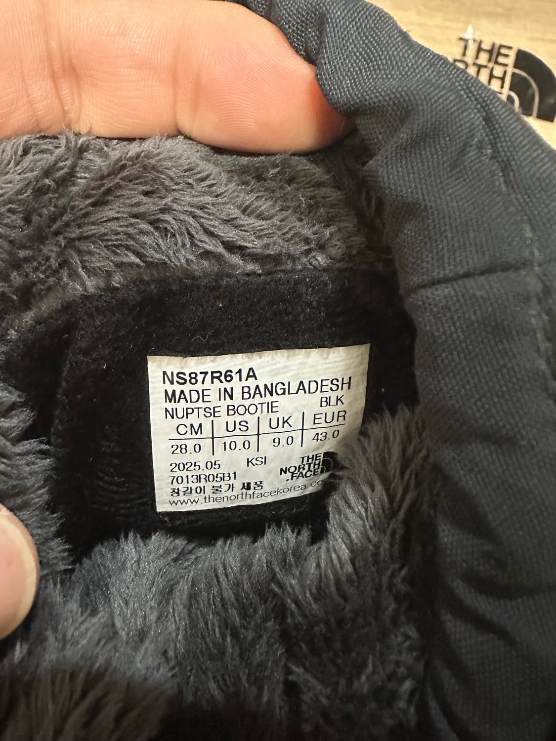 280 노스페이스 덕다운 패딩 부츠 블랙 1회착용 상품이미지4