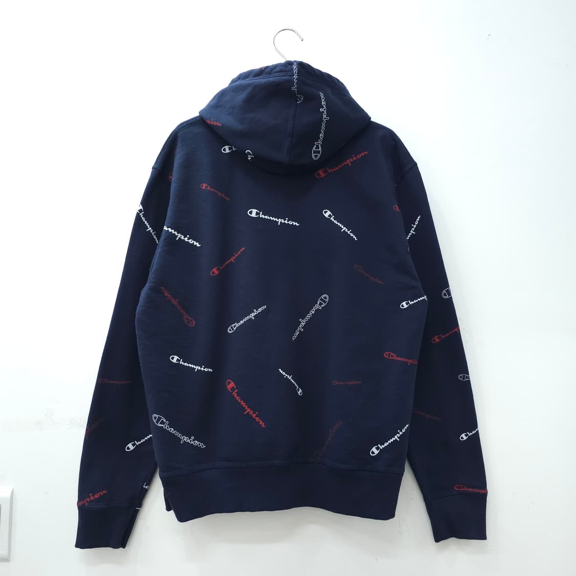 챔피온 로고 네이비 후드티셔츠 기모 상품이미지6