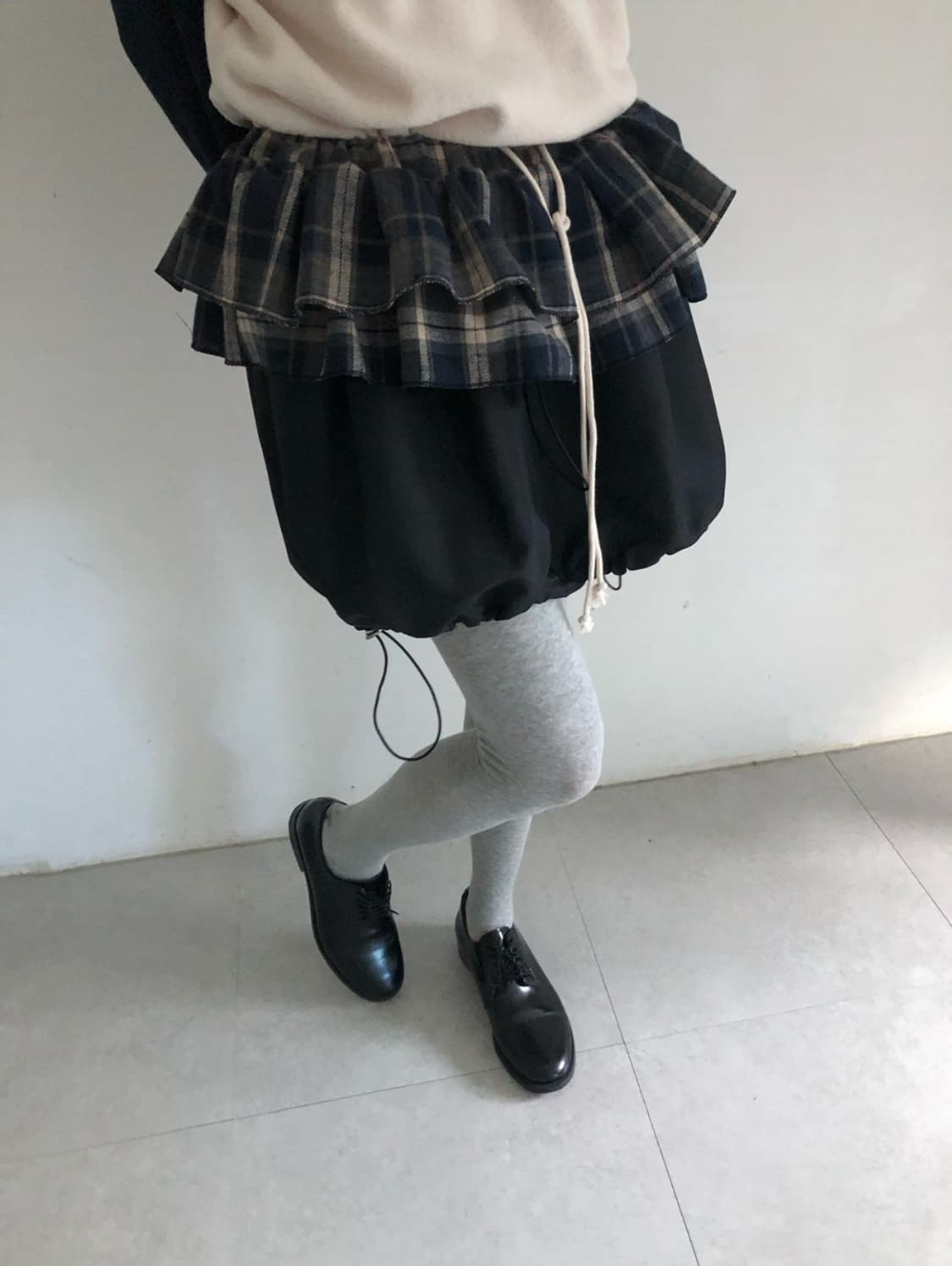 레이어드 체크 밴딩 치마 상품이미지4