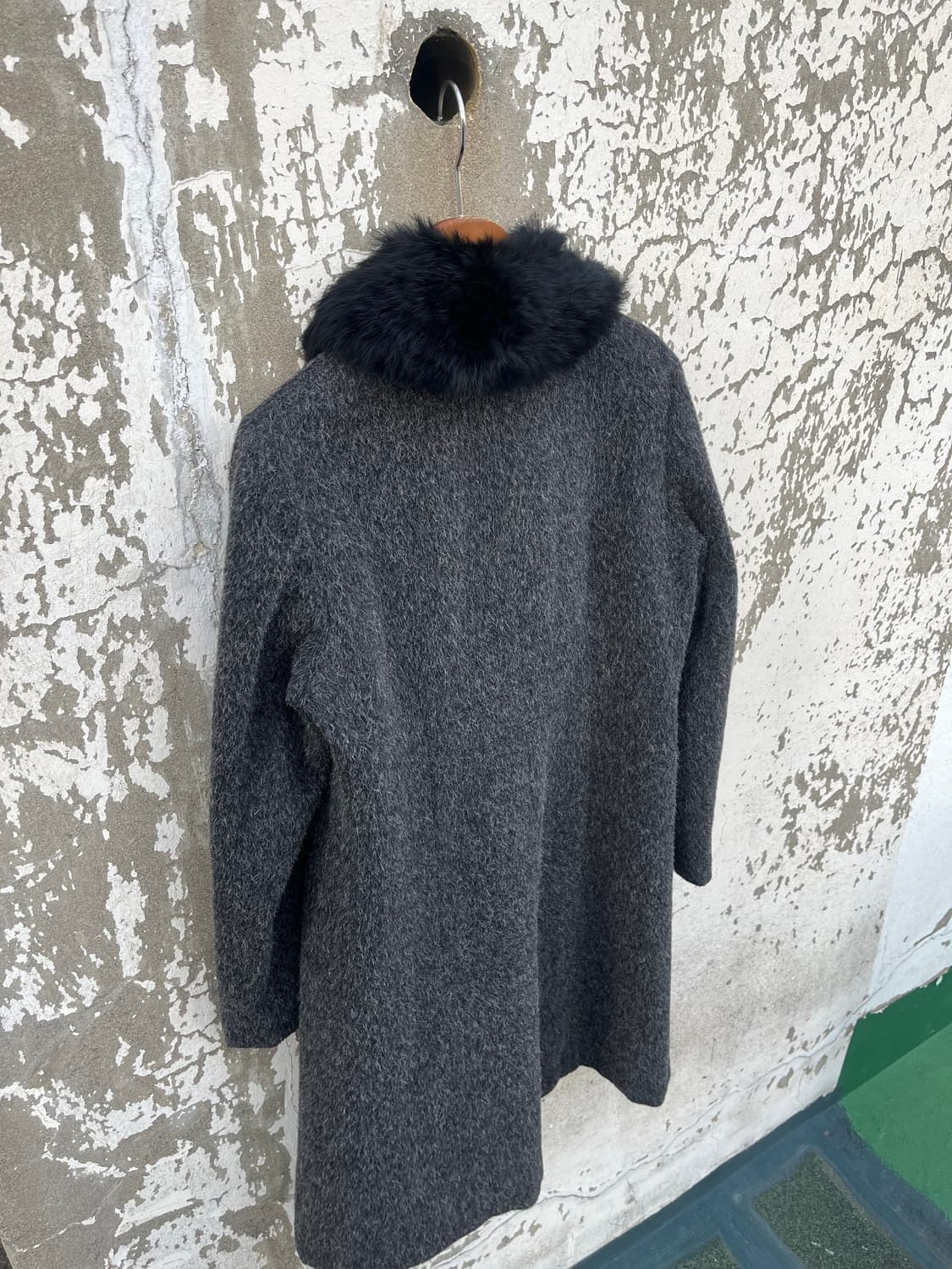 Vintage (maede in japan)  퍼 알파카 혼방 코트  상품이미지6