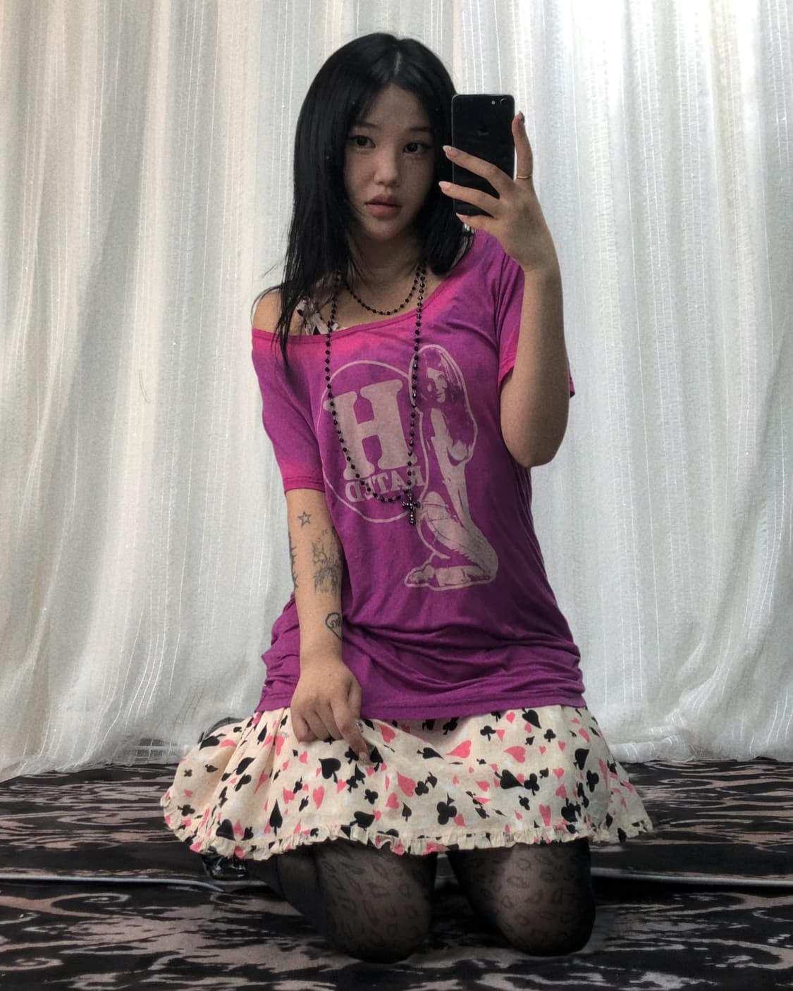 히스테릭 글래머 걸 프린팅 원피스 탑 상품이미지1