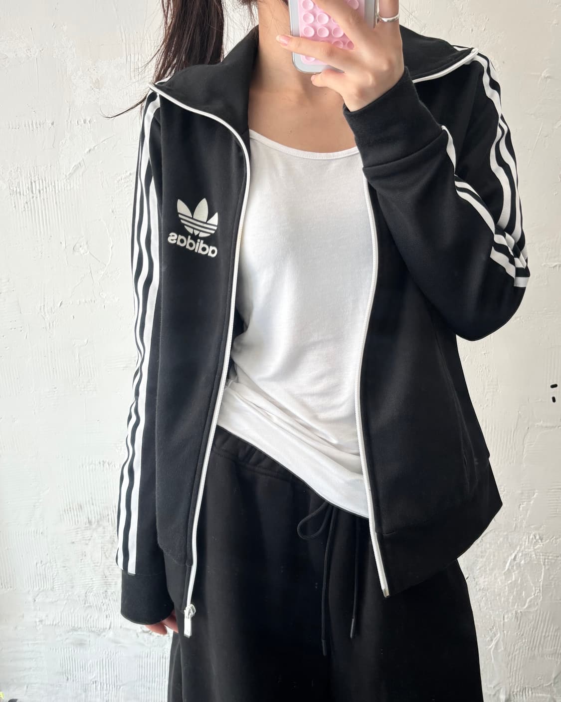 Adidas 아디다스 블랙컬러 안감 레오파드 유로파 트랙탑 상품이미지3