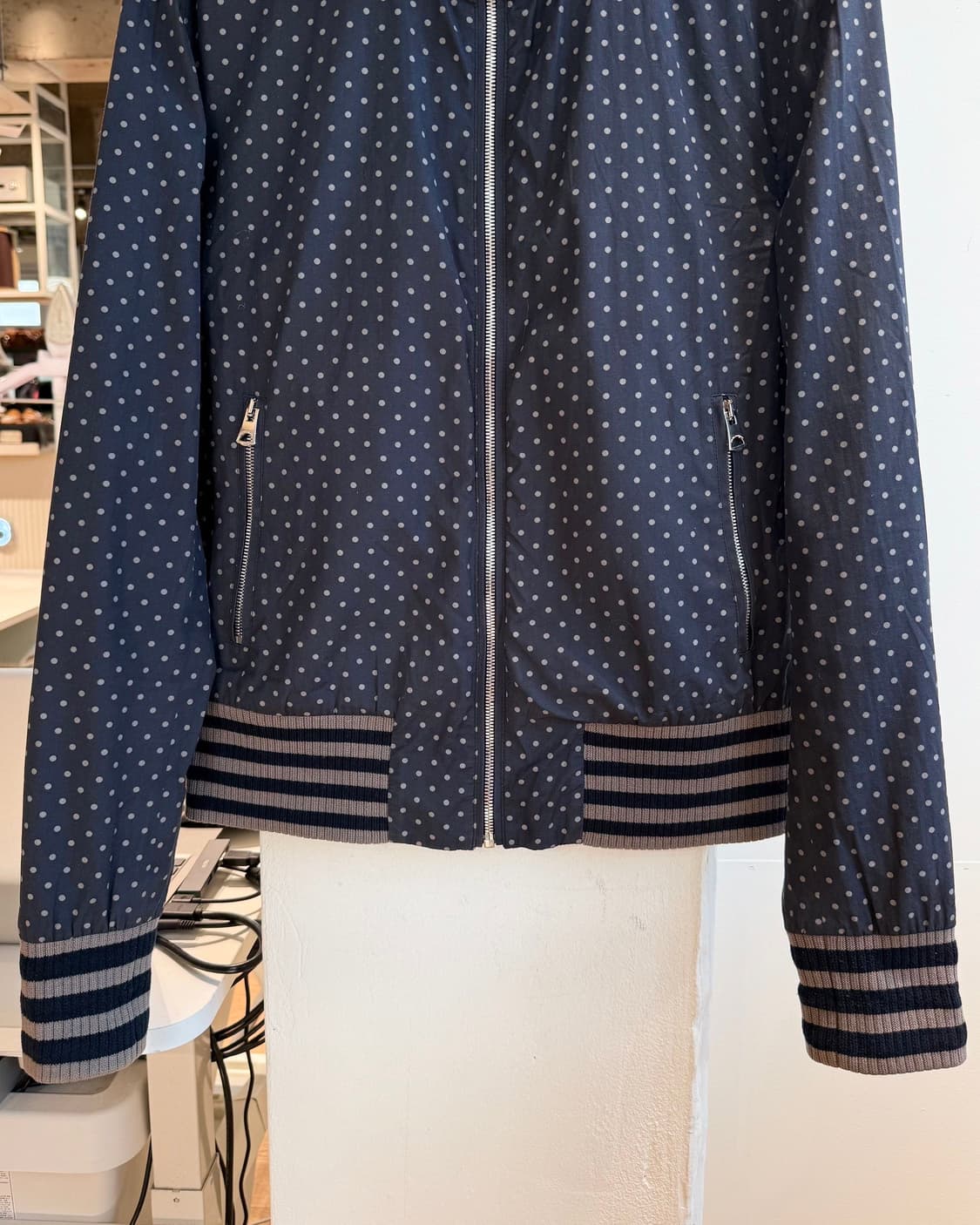 돌체앤가바나 네이비 도트패턴 블루종 자켓  상품이미지6