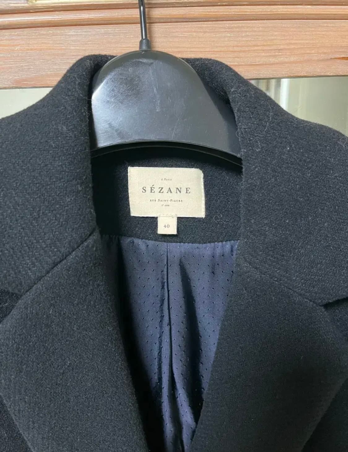 Sezane Johnson 세잔 존슨 블랙 코트_FR 40 상품이미지6