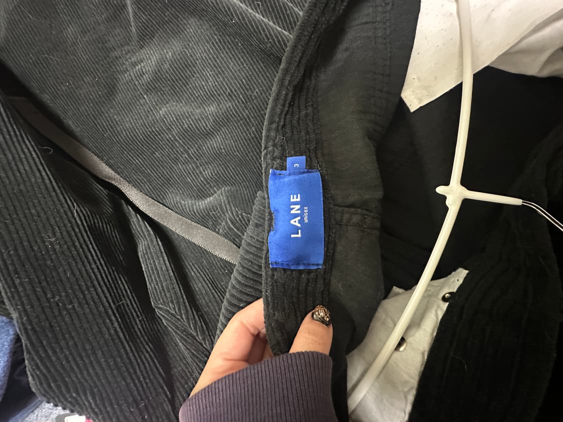 LANE 남성 검정 코듀로이 바지 상품이미지2