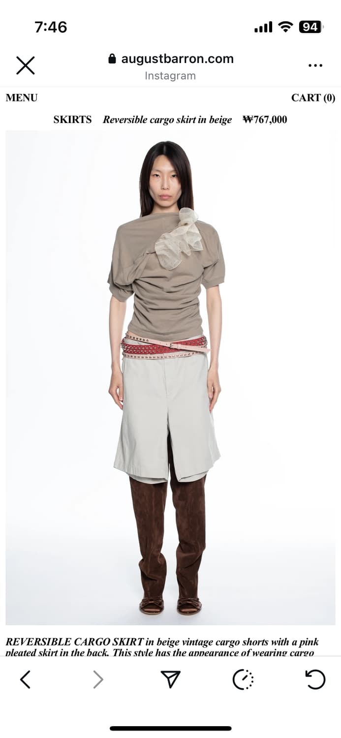 Allin(augustbarron) cargo skirt 상품이미지4