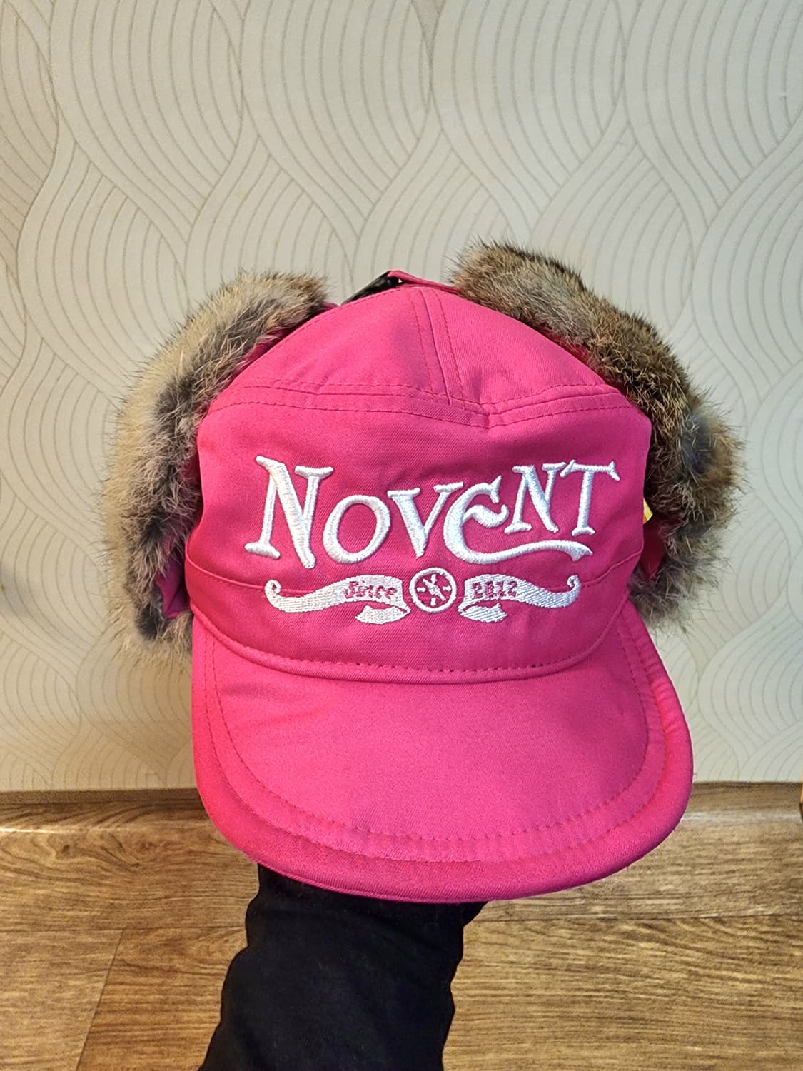 novent 핫핑크 귀돌이 방한모자 상품이미지1