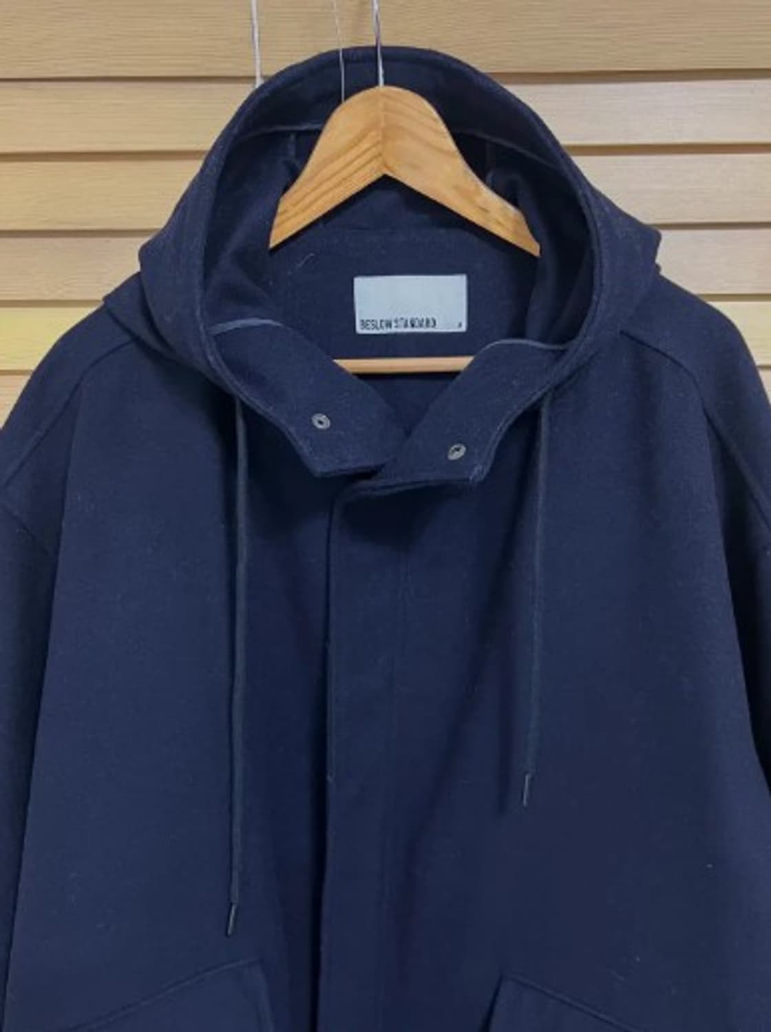 비슬로우 남성 네이비후드롱코트 M 상품이미지1