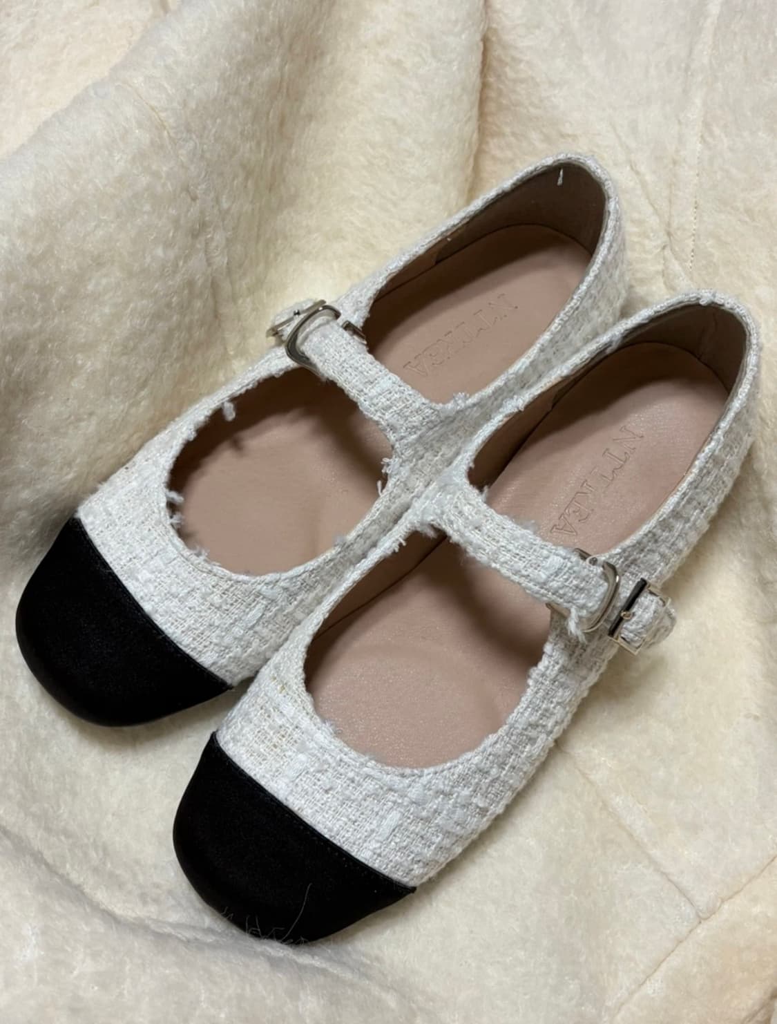 트위드 메리제인 플랫슈즈 상품이미지1