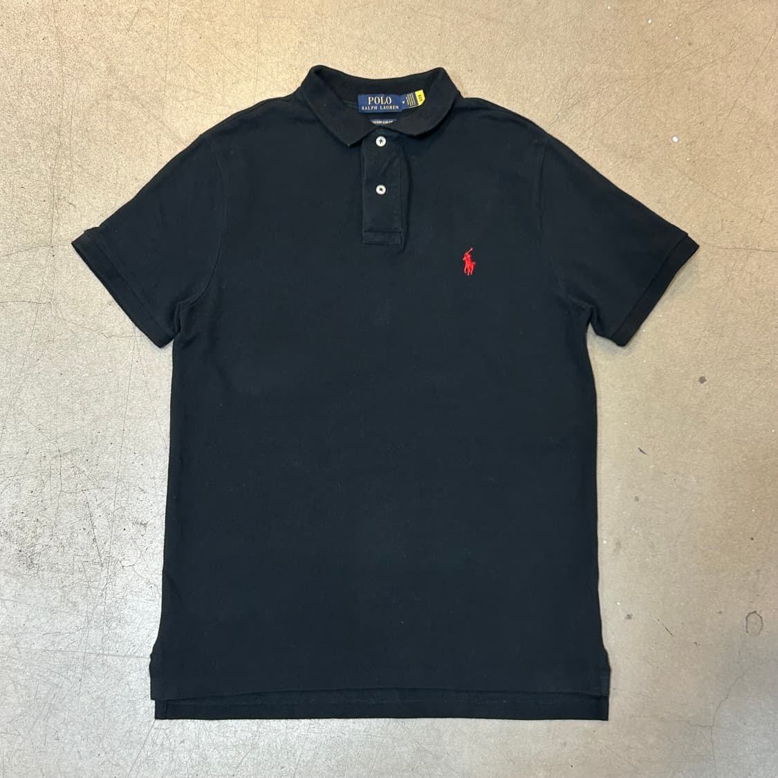 M 폴로랄프로렌 커스텀 슬림 핏 블랙 카라 반팔티 상품이미지2