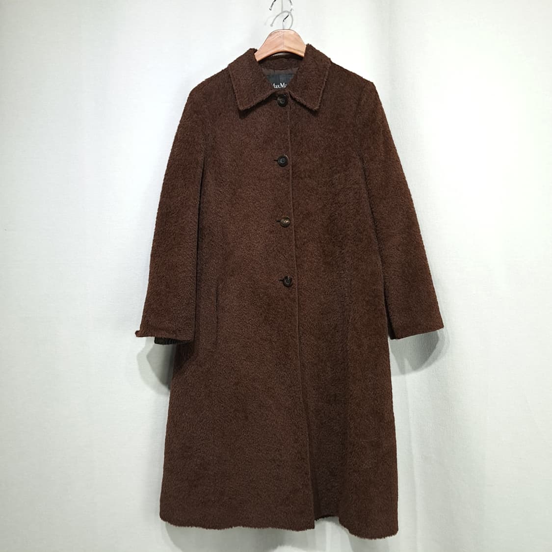 CN899W M 막스마라 알파카 버진울 부클 클래식 테디 코트 상품이미지1