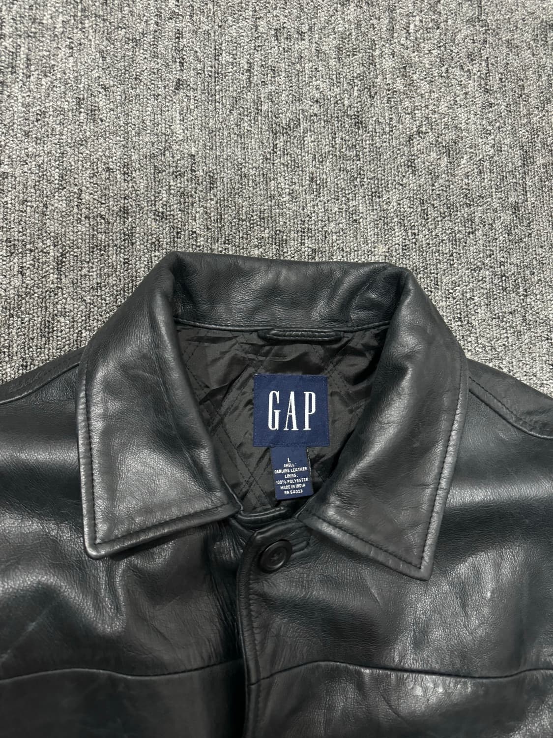 90s 올드 빈티지 갭 카우하이드 레더 카코트 L 상품이미지4