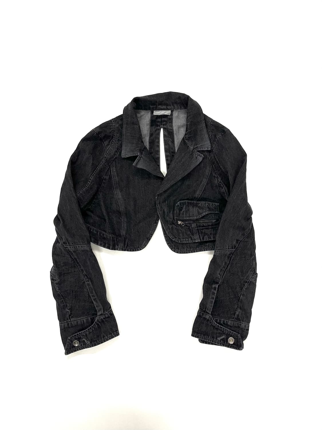 에이시네틱스 데님 크롭 블레이저 자켓 상품이미지1