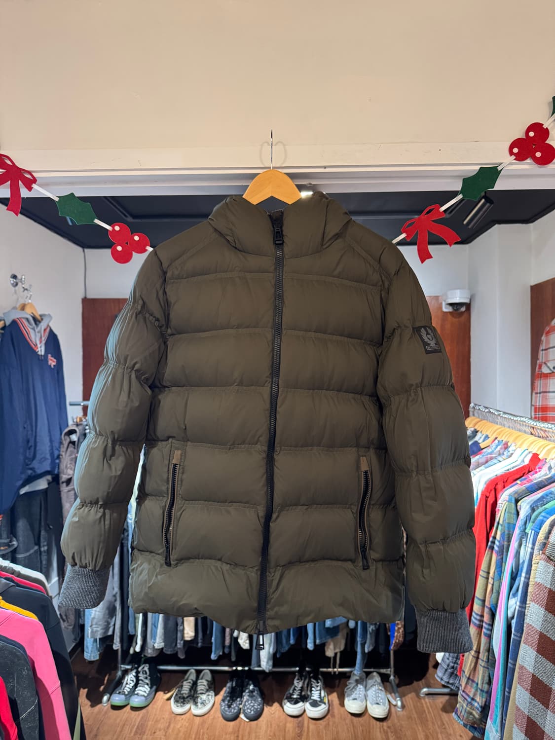 벨스타프 밀리터리 자켓 내피 덕다운 패딩 새상품 M 상품이미지6