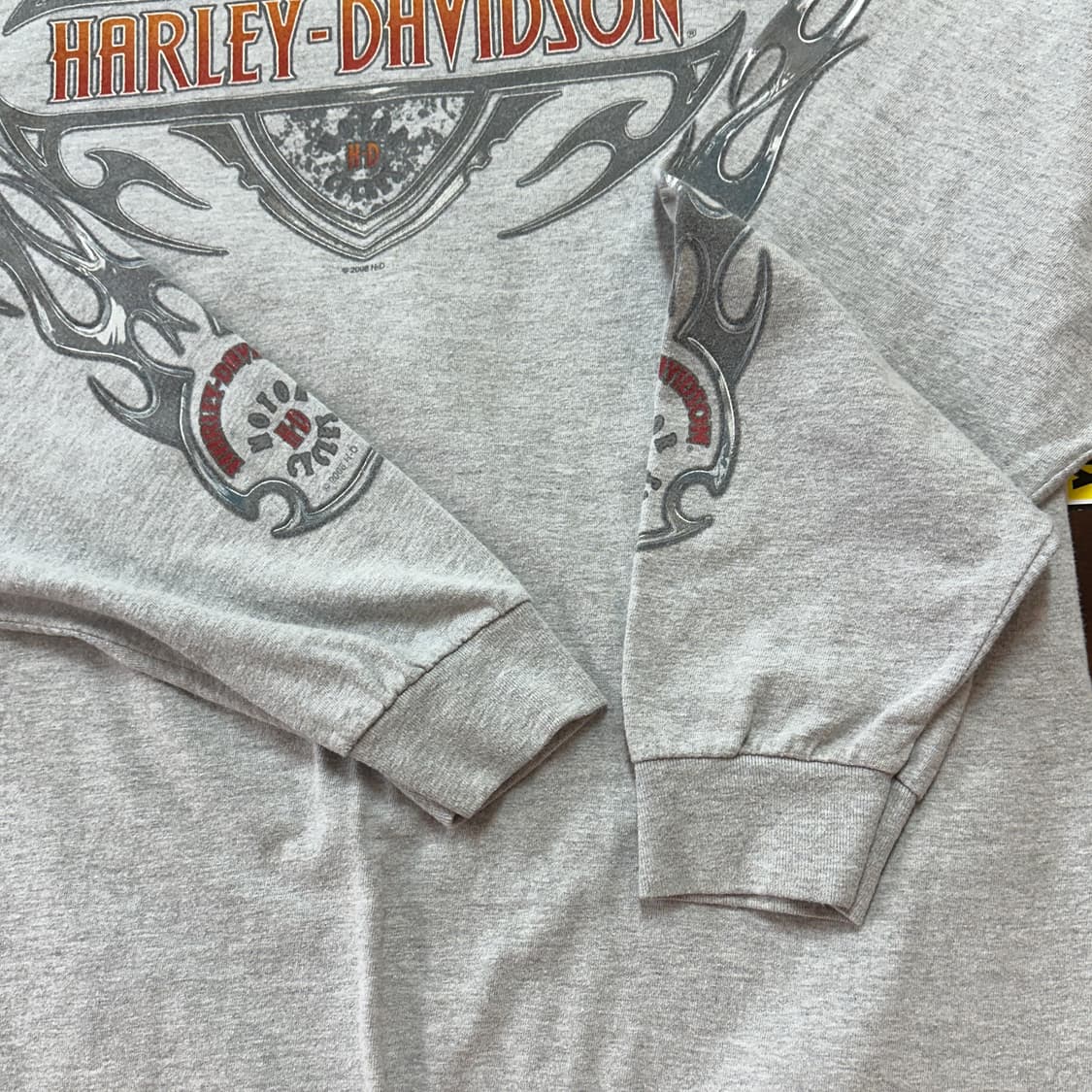 00s USA 할리데이비슨 플레임 롱슬리브 티셔츠 XL 상품이미지5