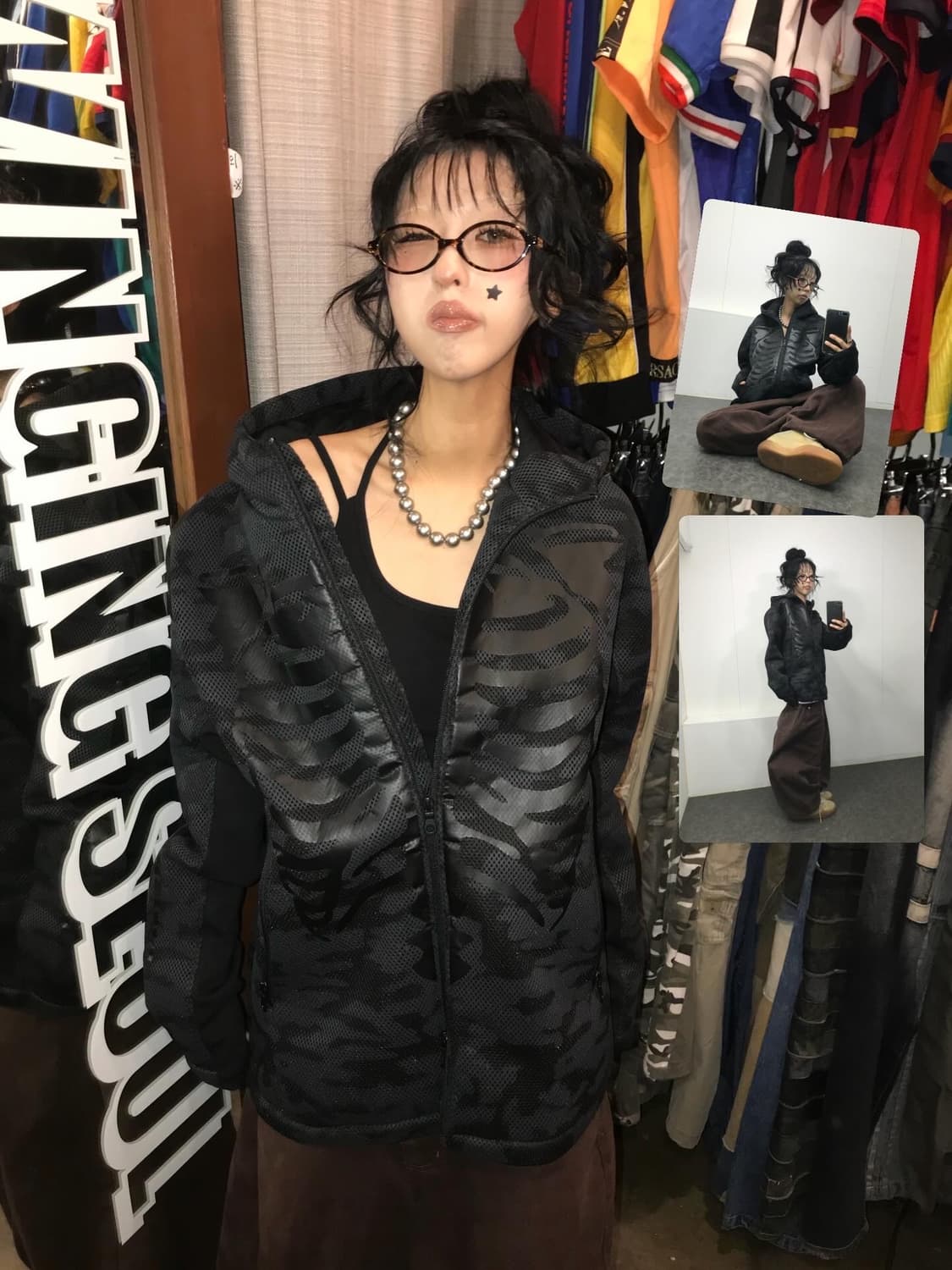 밴슨 메쉬 카모패턴 본 투웨이 후드집업 ( 대장 ) 상품이미지1