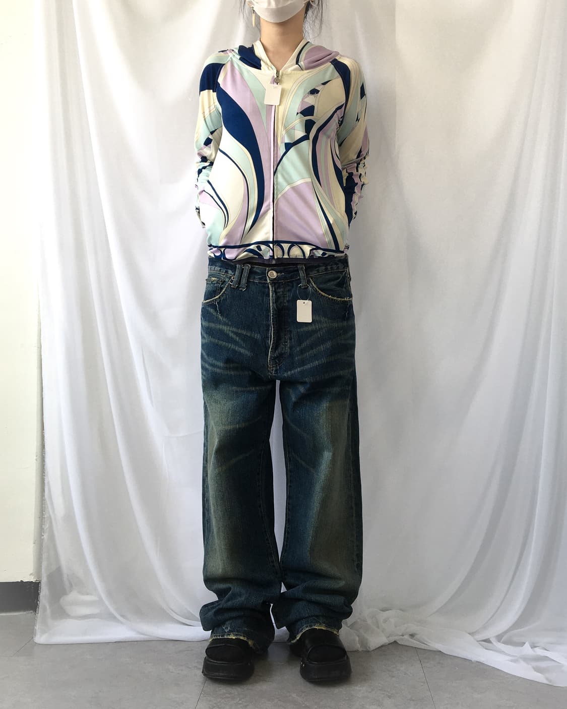Pattern hood zip up 상품이미지5