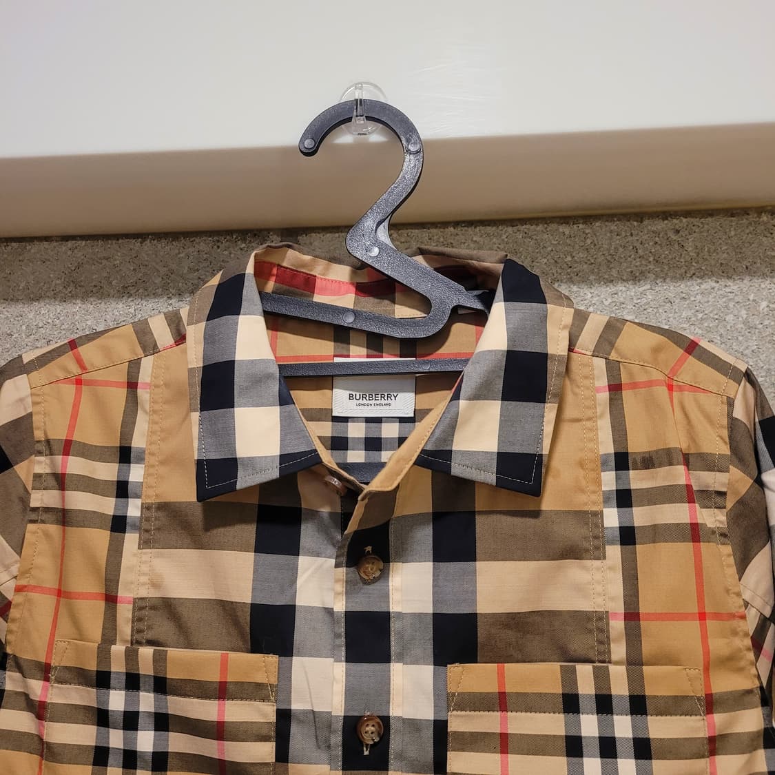 버버리 체크 스트레치 셔츠 12Y 상품이미지3