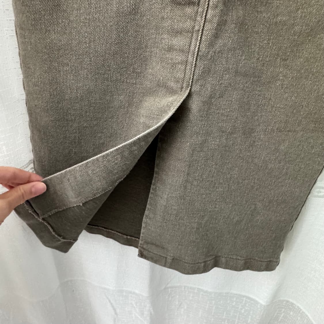 브라운카키 일자 스커트 예뻐요 상품이미지5