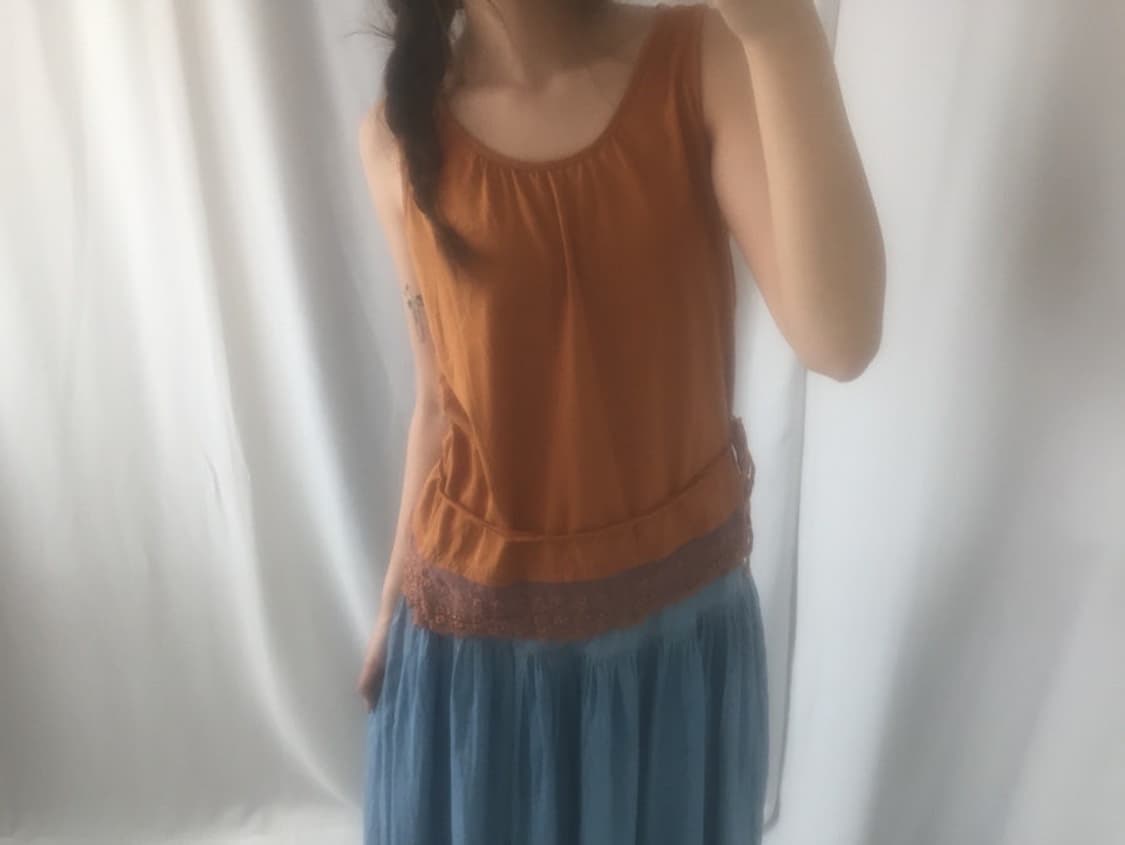 639. orange lace string sleeveless 상품이미지6