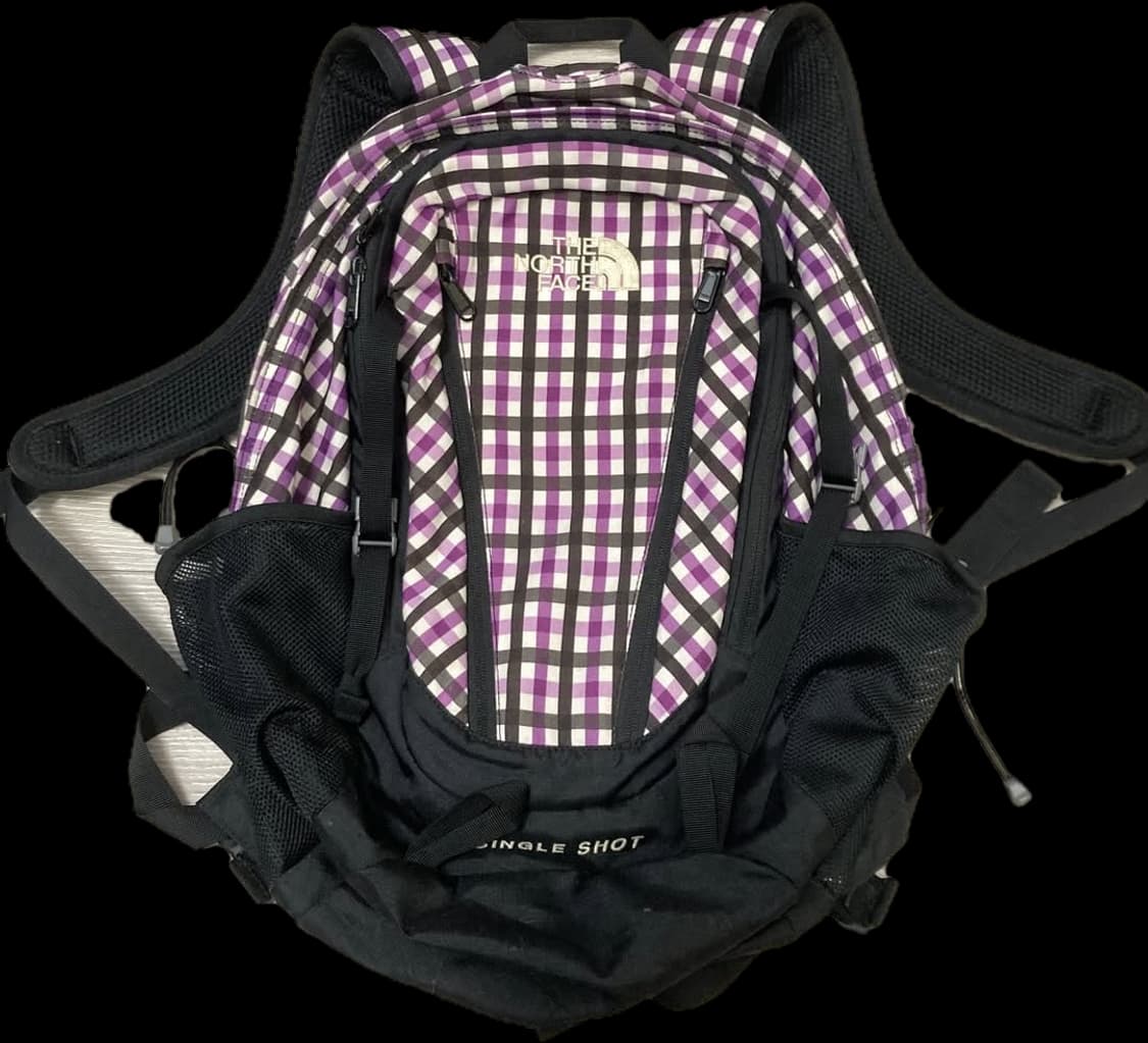 노스페이스 체크 백팩 퍼플  상품이미지1